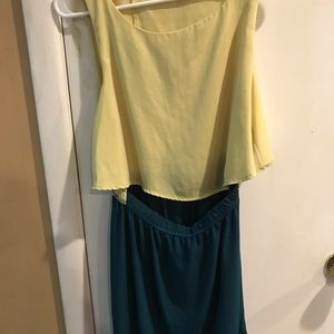 One piece blouse and skirt